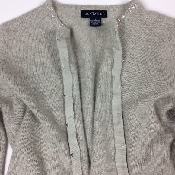 Ann Taylor Cardigan Set Angora Lambswool VTG Blue Label Preppy Old Money S - Picture 6 of 13